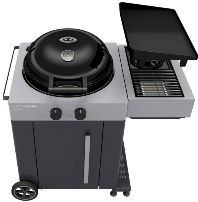 Outdoorchef Gasgrill AROSA 570G Grey Steel, 50mb, inkl. Zubehör, 18.128.34MAP